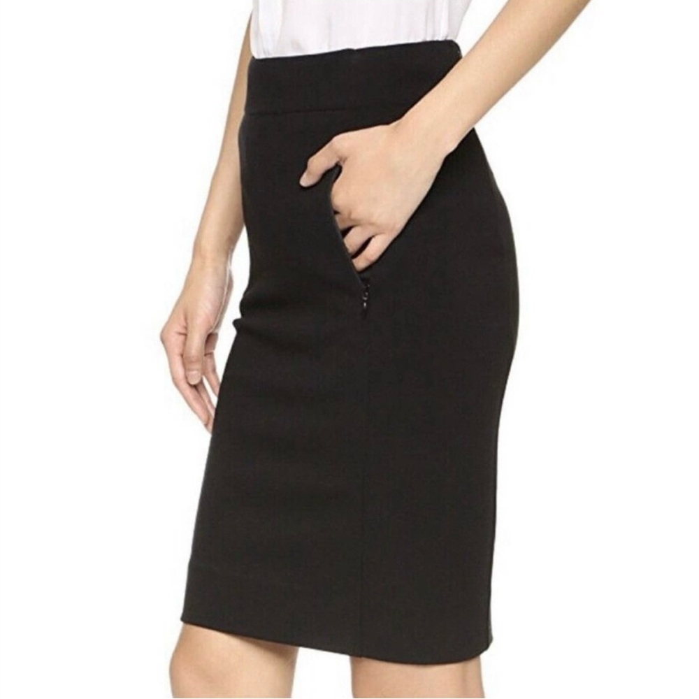 NWT Diane Von Furstenberg Women’s New Koto Stretch Pencil Skirt Pockets Black 2
